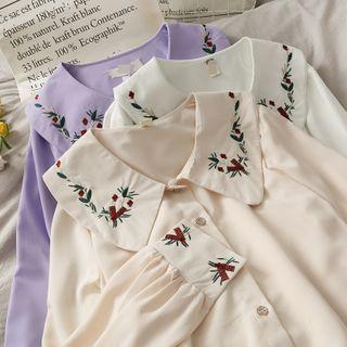 Embroidered Loose Shirt In 5 Colors