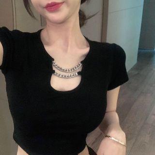 Chain Cropped T-shirt