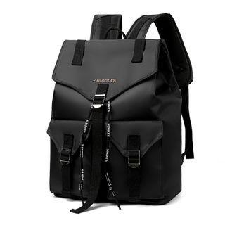 Lettering Strap Multi-section Backpack