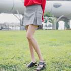 Glen-plaid A-line Mini Skirt