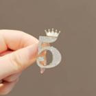 Crown Numerical Brooch Gold - One Size