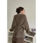 Two-way V-neck Sweatshirt