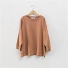 Drop-shoulder Pocket-detail T-shirt