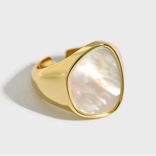 Shell Sterling Silver Open Ring
