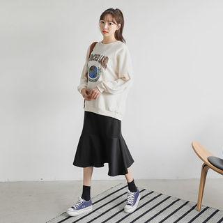 Coral-fleece Lined Long Mermaid Skirt