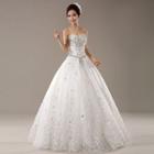 Embellished Strapless Wedding Ball Gown