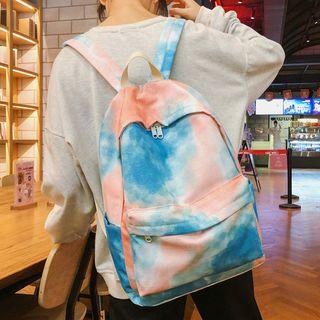 Pom Pom Tie-dyed Nylon Backpack