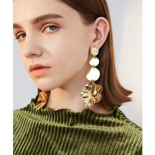 Geometry Dangle Earring 1 Pair - Gold - One Size