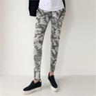 Zipped Camouflage Tapered Pants