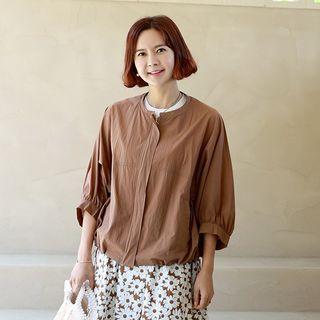 Balloon-sleeve Windbreaker Jacket