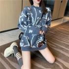 Bear-print Loose-fit Sweater