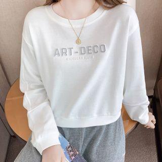 Long-sleeve Embossed Sweatshirt