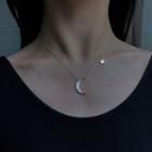Shell Moon & Star Pendant Necklace As Shown In Figure - One Size