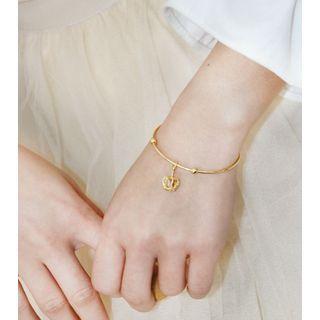 Alloy Rhinestone Crown Bracelet
