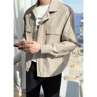 Flap-pocket Banded-hem Field Jacket