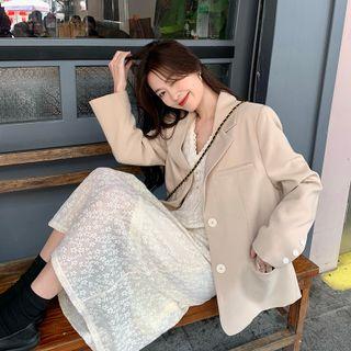 Plain Blazer / Lace Dress