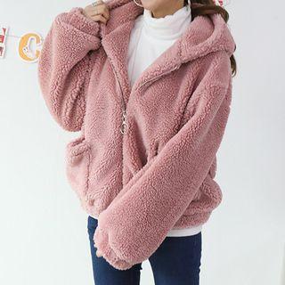 Dual-pocket Fleece Zip Hoodie