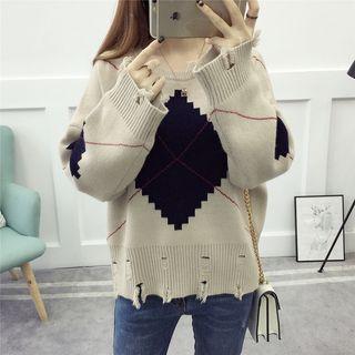 Slashed Panel Sweater