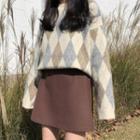 Mini A-line Wool Skirt