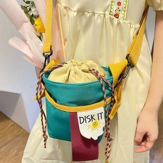 Two-tone Lightweight Bucket Crossbody Bag