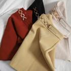 Metal-accent Mini A-line Skirt