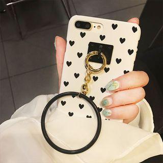 Heart Print Hoop Mobile Case - Iphone 7 / 7plus / 6s / 6s Plus