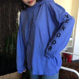 Letter Long-sleeve Hooded Dress