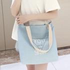 Lettering Tote Bag Light Blue - One Size