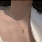 Geometric Pendant Necklace 1pc - Gold - One Size
