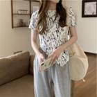 Short-sleeve Tie-dye Irregular T-shirt