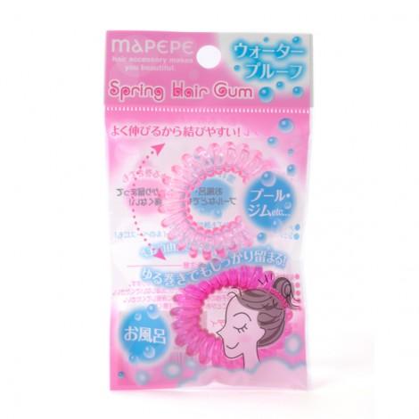 Mapepe - Spring Hair Rubber (pink & Rose) 2 Pcs