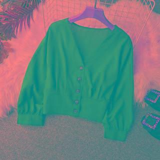 Long-sleeve Button-up Chiffon Top