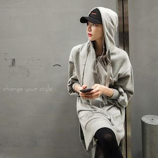 Kangaroo-pocket Hoodie Dress