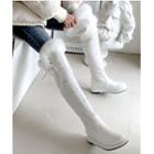 Furry Trim Hidden-wedge Over-the-knee Snow Boots