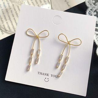 Ribbon Bow Earring 1 Pair - As Shown In Figure - One Size