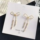 Ribbon Bow Earring 1 Pair - As Shown In Figure - One Size