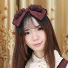 Lace Trim Bow Accent Hair Clip