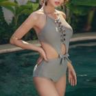 Cut-out Bow Detail Swimsuit