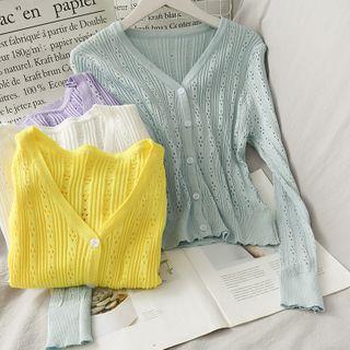 Eyelet Light Knit Cardigan
