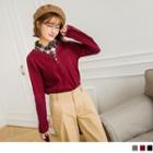 Mock Two Piece Plaid Panel Top