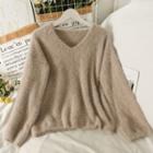Loose-fit Furry Sweater In 5 Colors