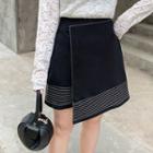 Contrast Lining Mini A-line Skirt