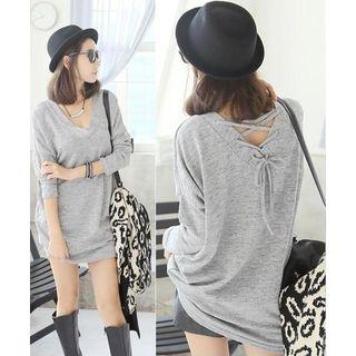 Long-sleeve Cross Back T-shirt