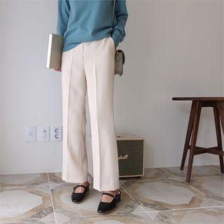 Wide Straight-cut Dress Pants