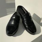Pleather Slide Loafers