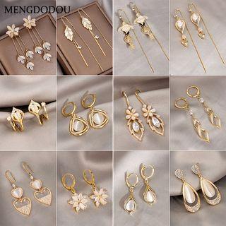 Rhinestone / Faux Cat Eye Stone / Alloy Earring (various Designs)