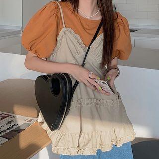 Ruffle Trim Camisole Top / Short-sleeve T-shirt