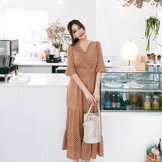 Tiered Patterned Maxi Dress