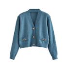Cropped Cardigan Blue - S