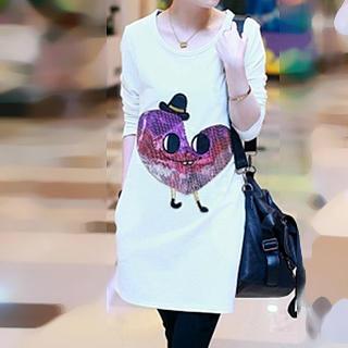 Long-sleeve Sequined T-shirt